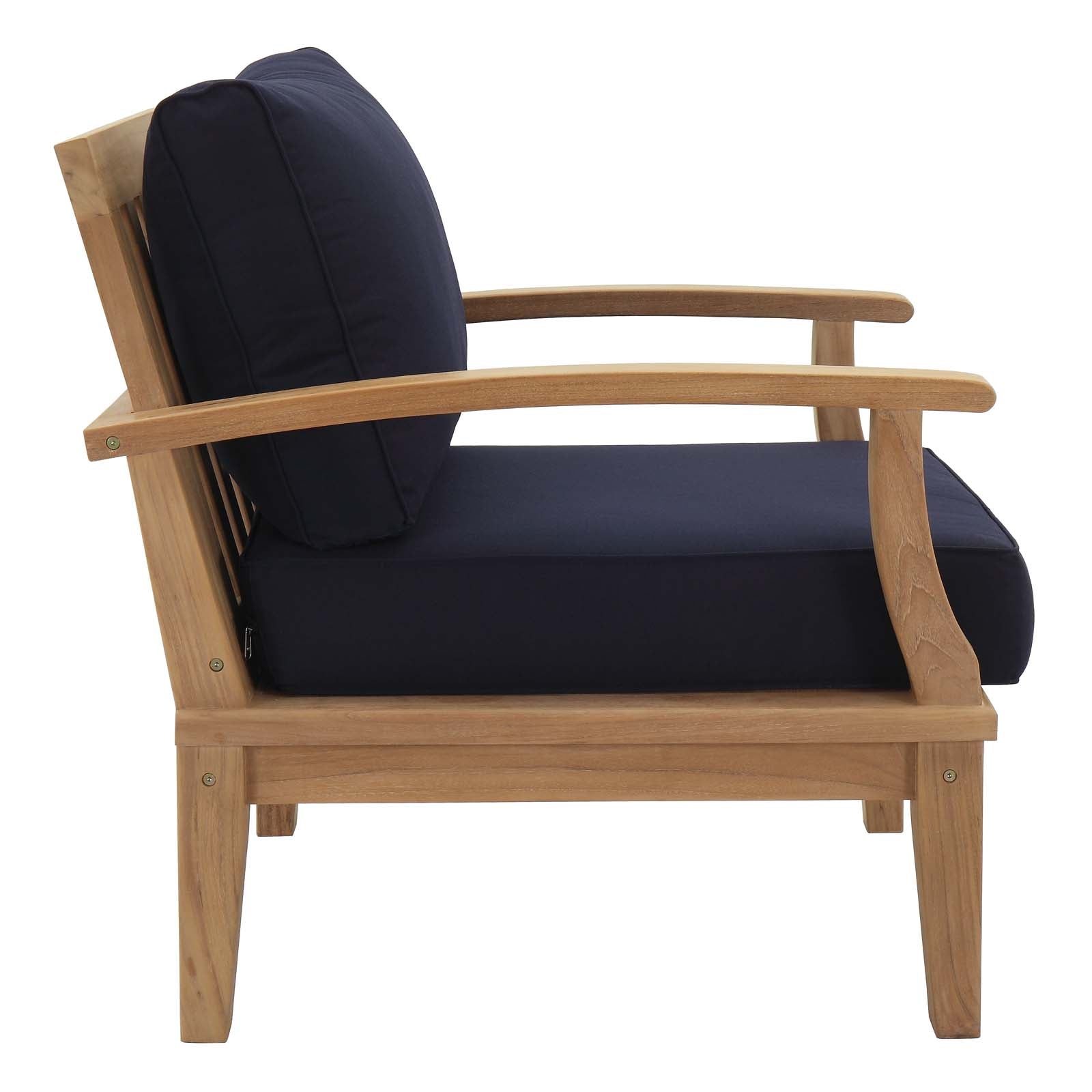 The Lavish Sunset Teak Set - Lavish Sunset Marina 10-Piece Outdoor Set with Navy Cushions