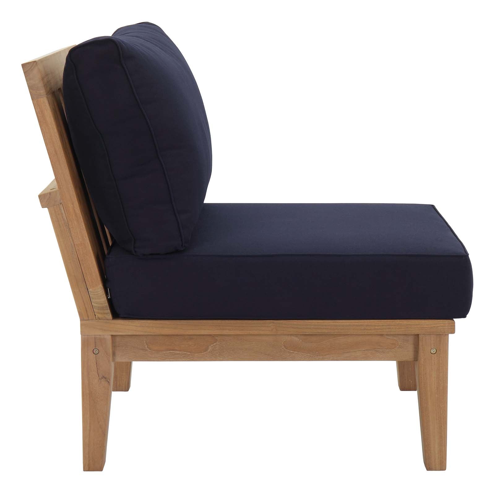 The Lavish Sunset Teak Set - Lavish Sunset Marina 10-Piece Outdoor Set with Navy Cushions