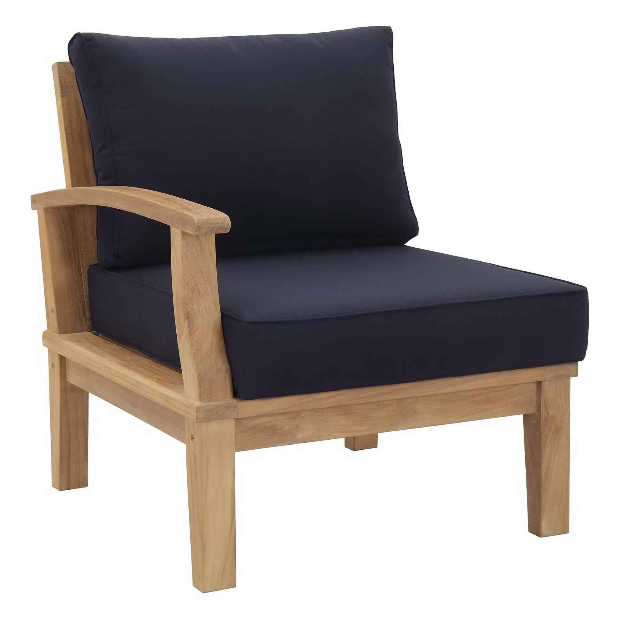 Lavish Sunset Outdoor Lounge Set - Marina 9-Piece Teak Collection by Modway