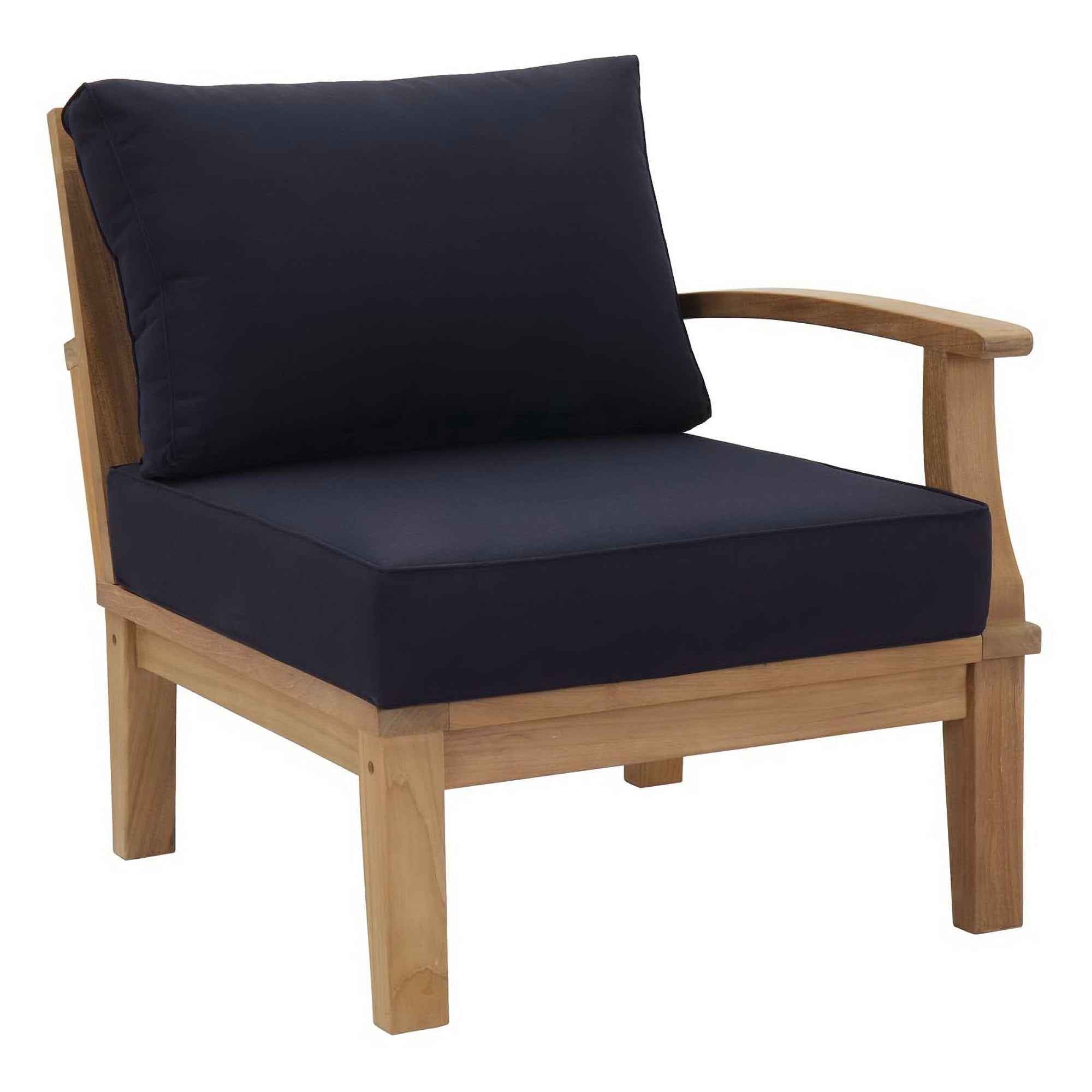 Lavish Sunset Outdoor Lounge Set - Marina 9-Piece Teak Collection by Modway