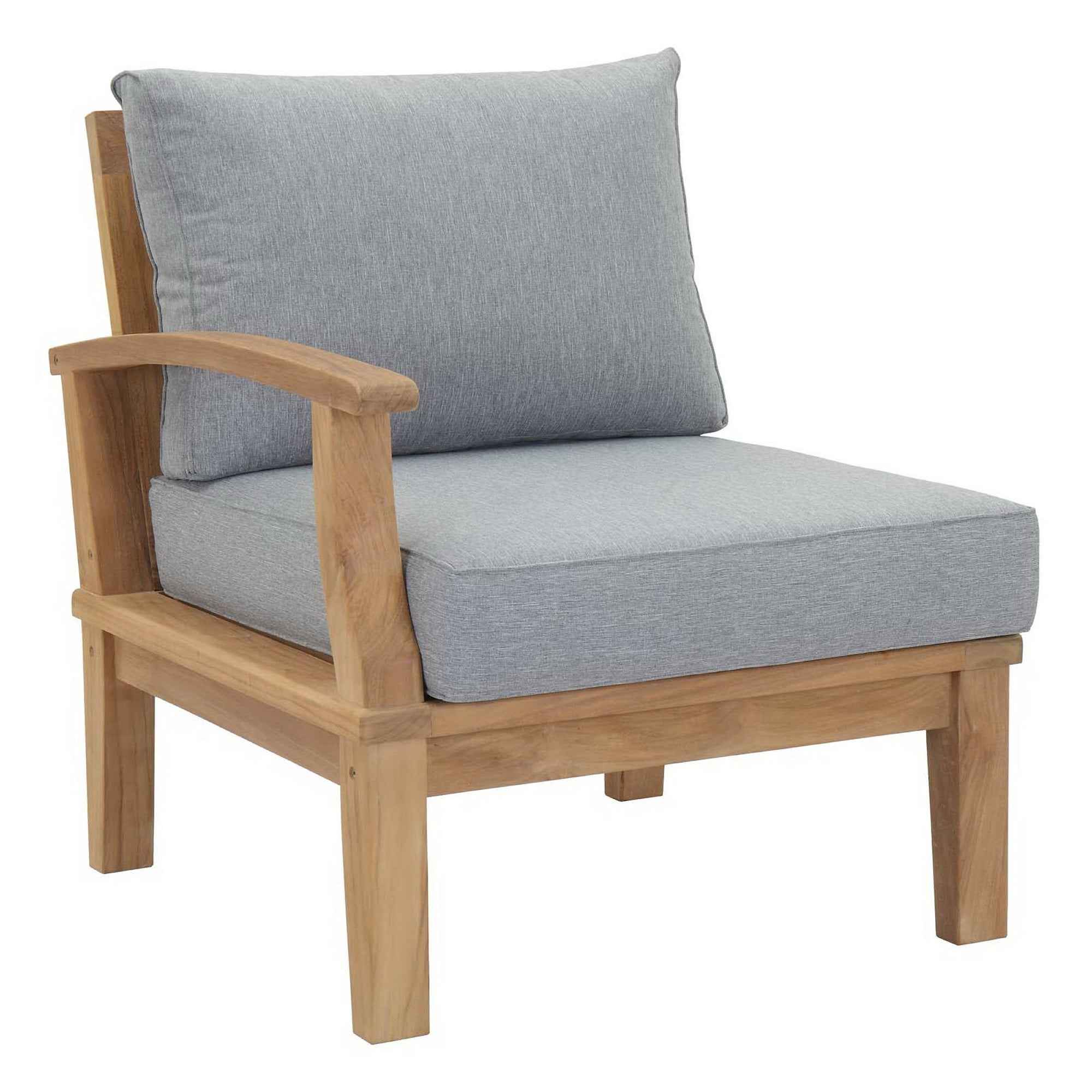 The Lavish Sunset Sectional Set - The Lavish Sunset Marina 8-Piece Outdoor Teak Sectional Set by Modway