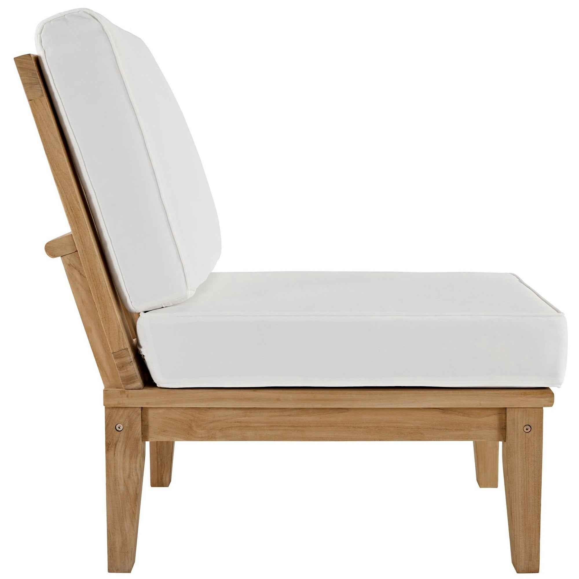 The Lavish Sunset Sectional Set - The Lavish Sunset Marina 8-Piece Outdoor Teak Sectional Set by Modway