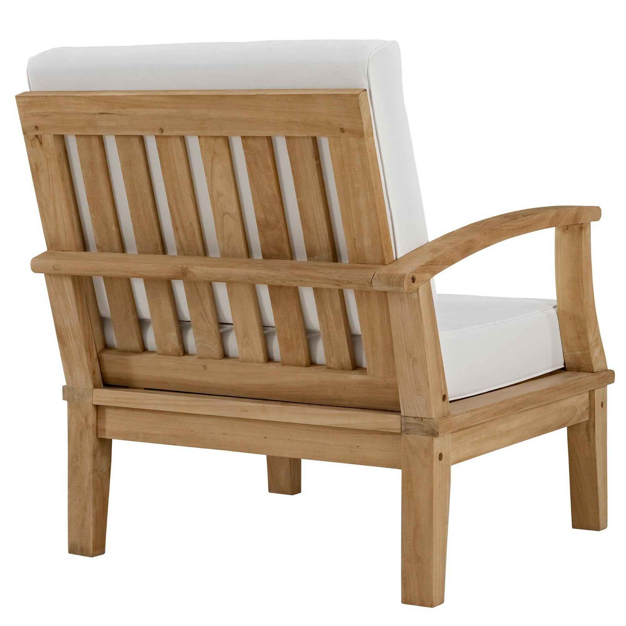 The Lavish Sunset Sectional Set - The Lavish Sunset Marina 8-Piece Outdoor Teak Sectional Set by Modway