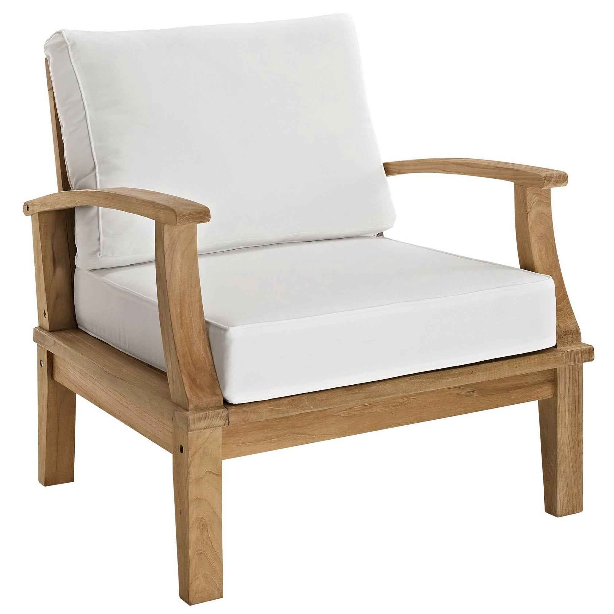 The Lavish Sunset Sectional Set - The Lavish Sunset Marina 8-Piece Outdoor Teak Sectional Set by Modway