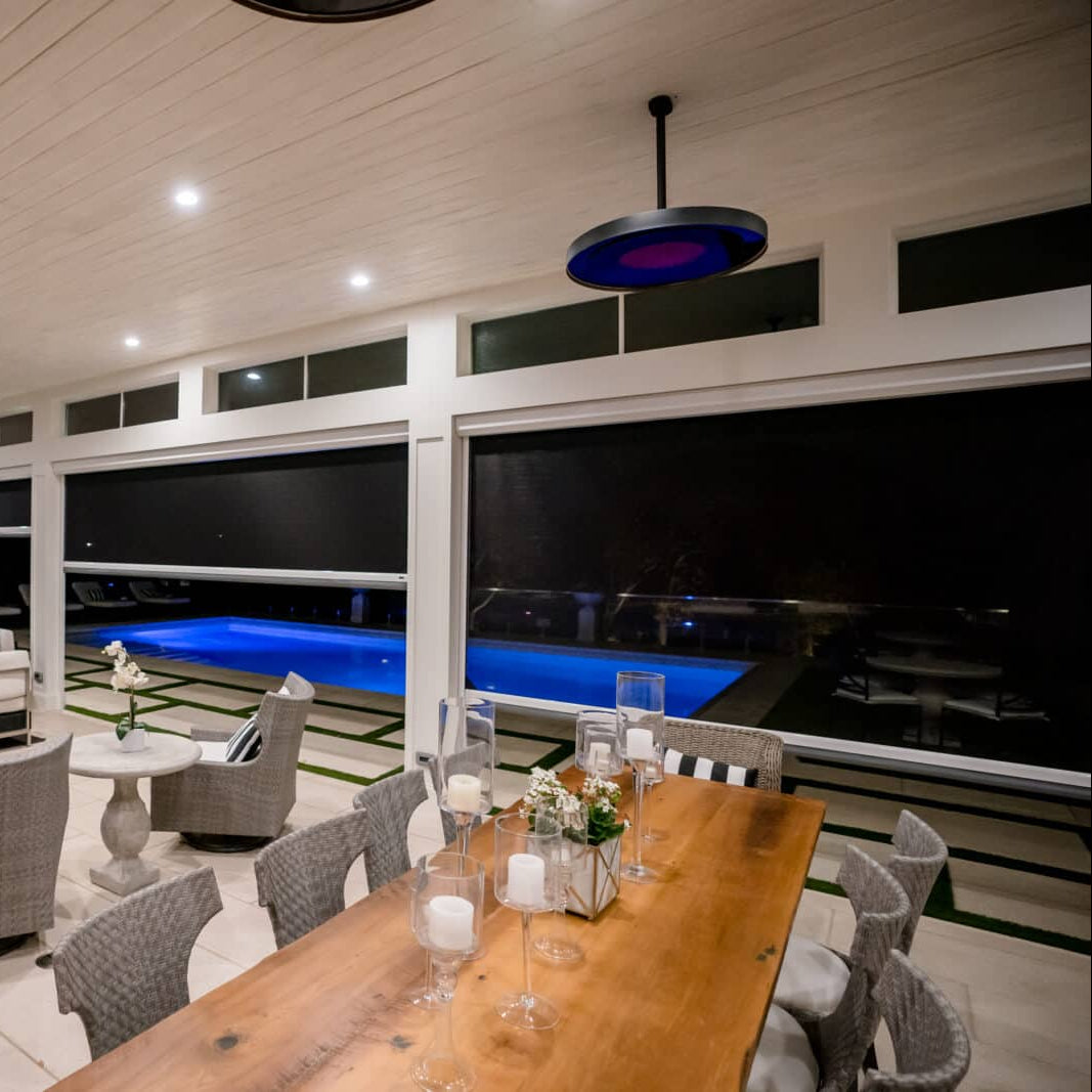Bromic Eclipse pendant installation with straight ceiling pole