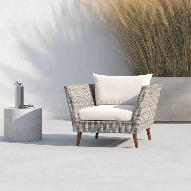 Panther Outdoor Patio Wicker and FSC Wood Seating Set