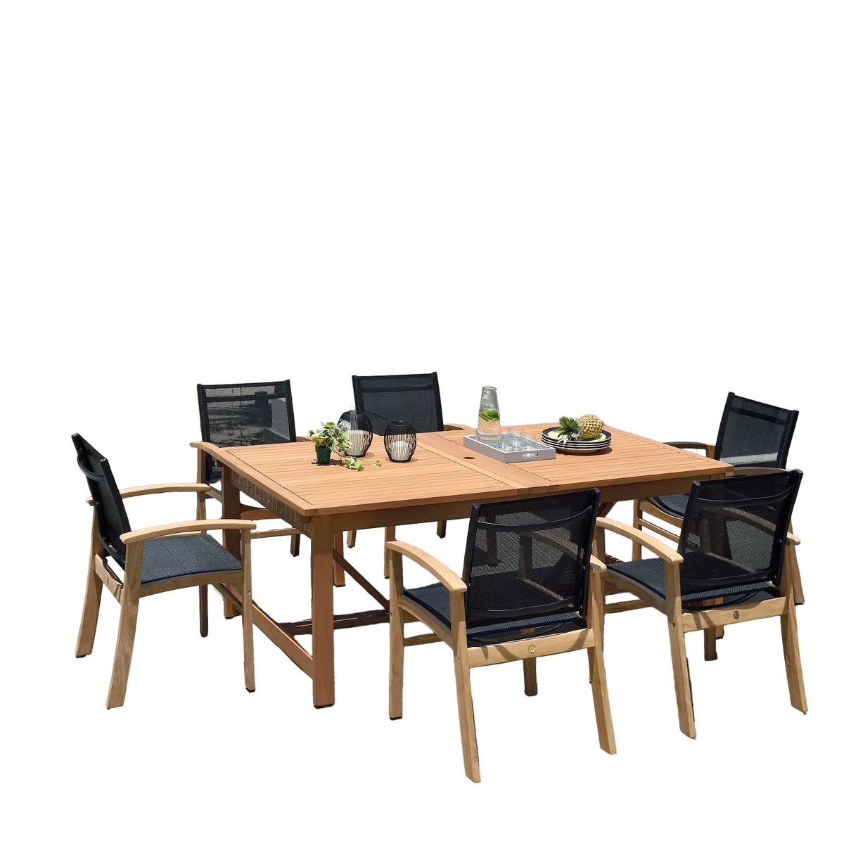Leyland Lot Table and Fortuna Arm Chairs Dining set
