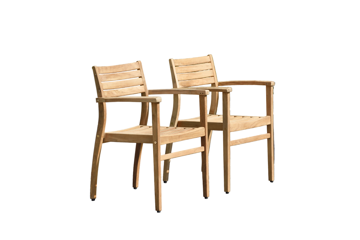 Julien FSC Certified Teak Wood Outdoor Patio Extendable Dining Set