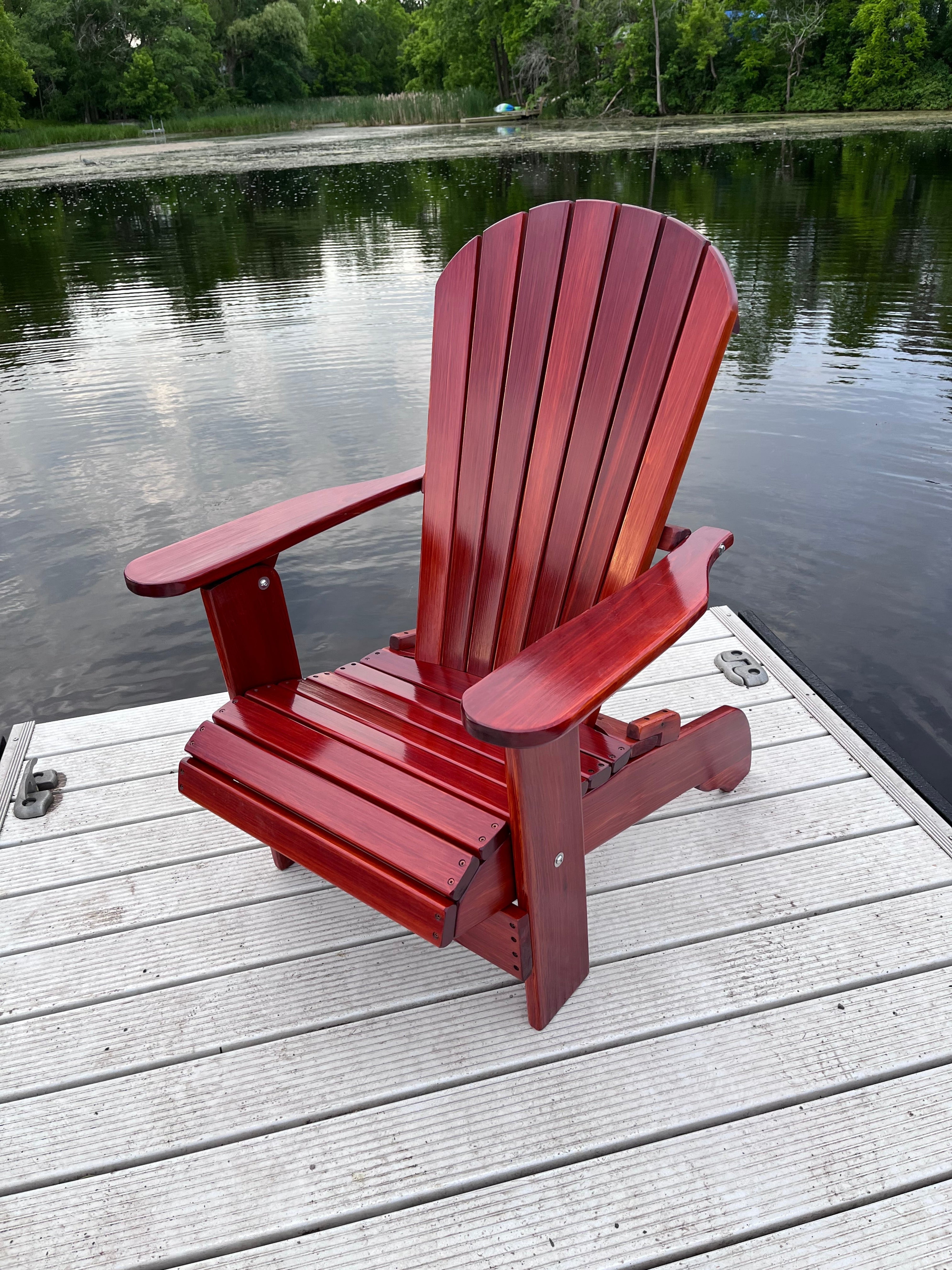 Luxury Upright Adirondack Chair – Ergonomic, Easy-In/Easy-Out, Folding Outdoor Patio Chair | The Lavish Sunset