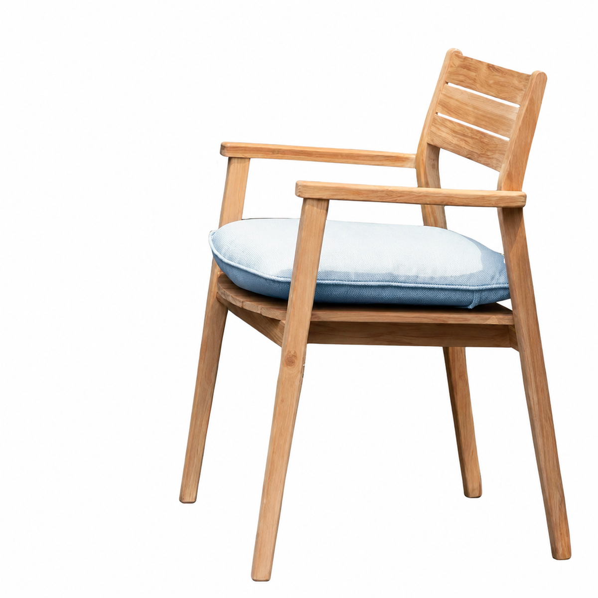 Jade Teak Stacking Armchair - Cushion Copen Blue