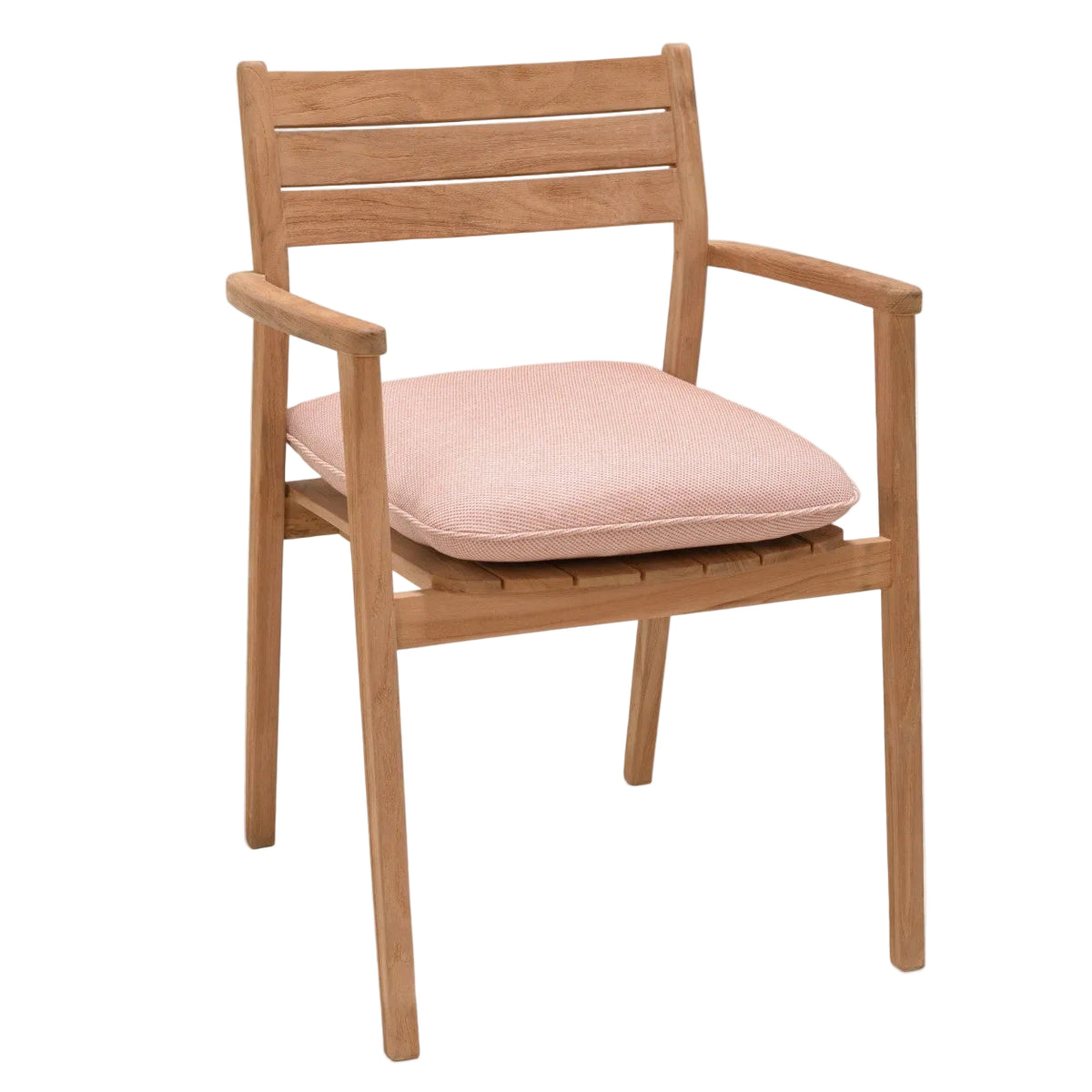 Jade Teak Stacking Armchair - Cushion Terracota