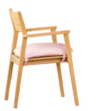 Jade Teak Stacking Armchair - Cushion Terracota