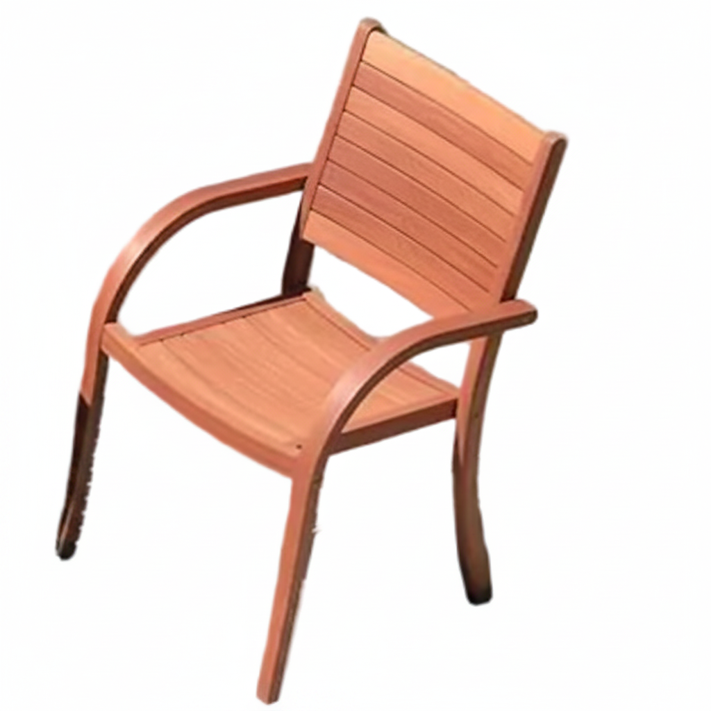 Catalina Stacking Wood Armchair - 4 Piece
