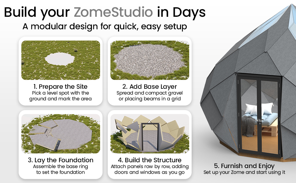 The Lavish Sunset Zomes Studio
