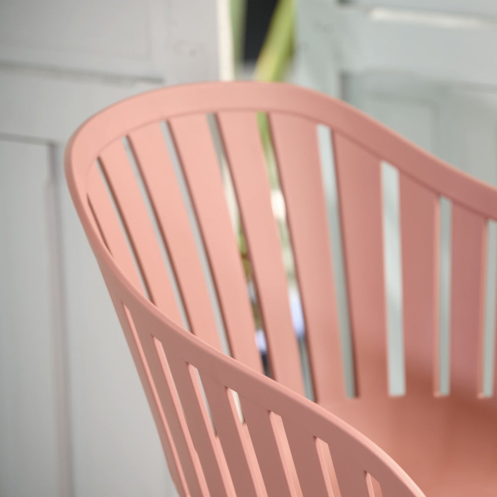 Nassau Carver Armchair in Peony Pink Social Plastic® - 2pc