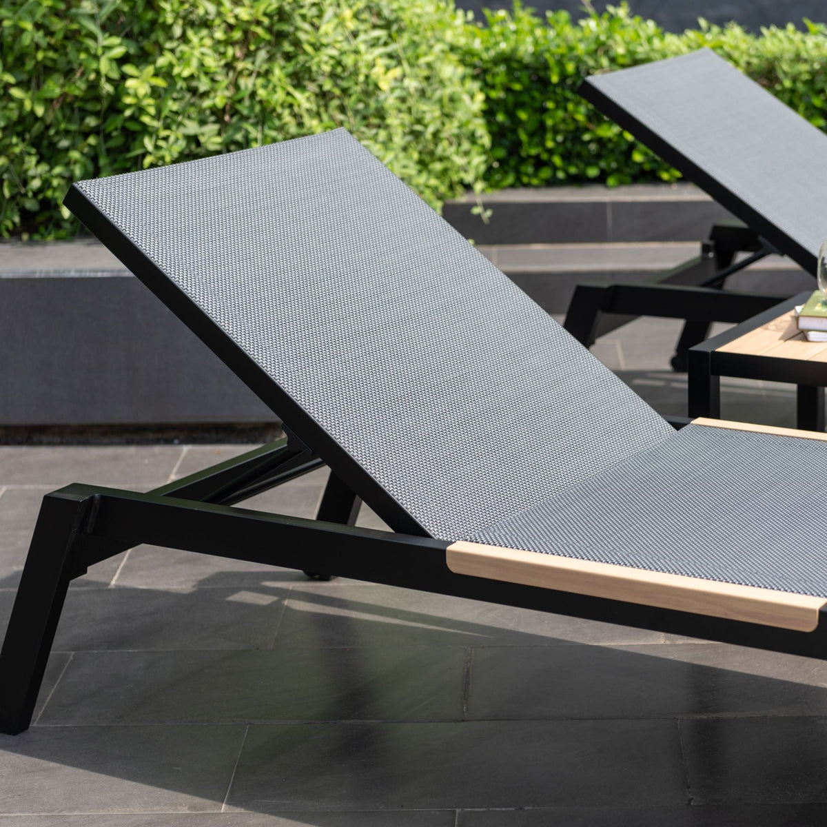 Panama Dark Duo Coffee Set & Sun Loungers - 3pc
