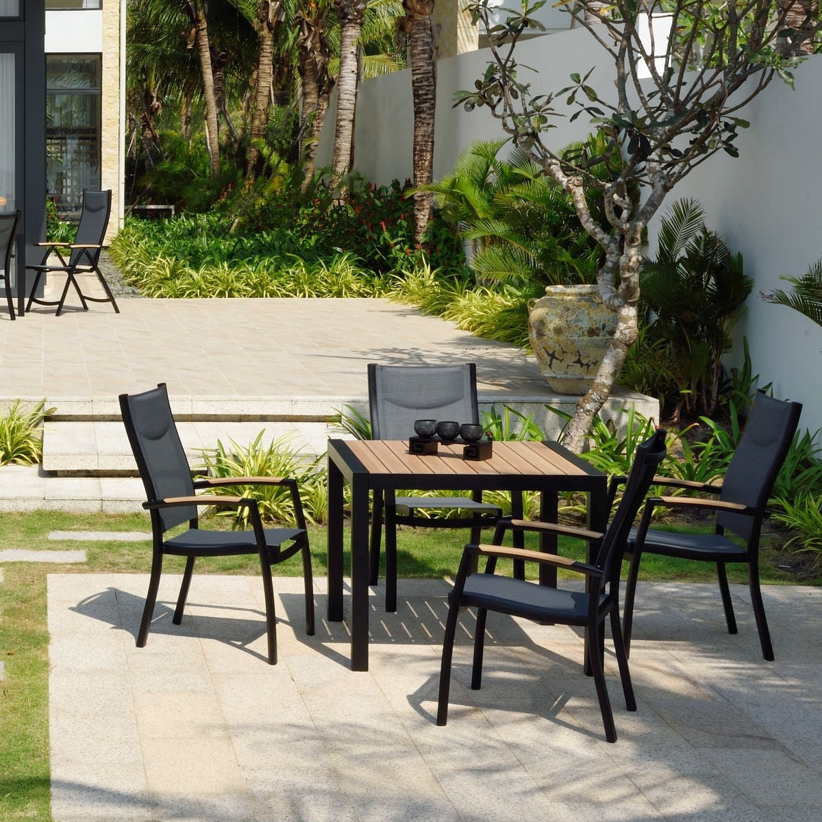 Panama Dark Stacking Armchair - 2pc