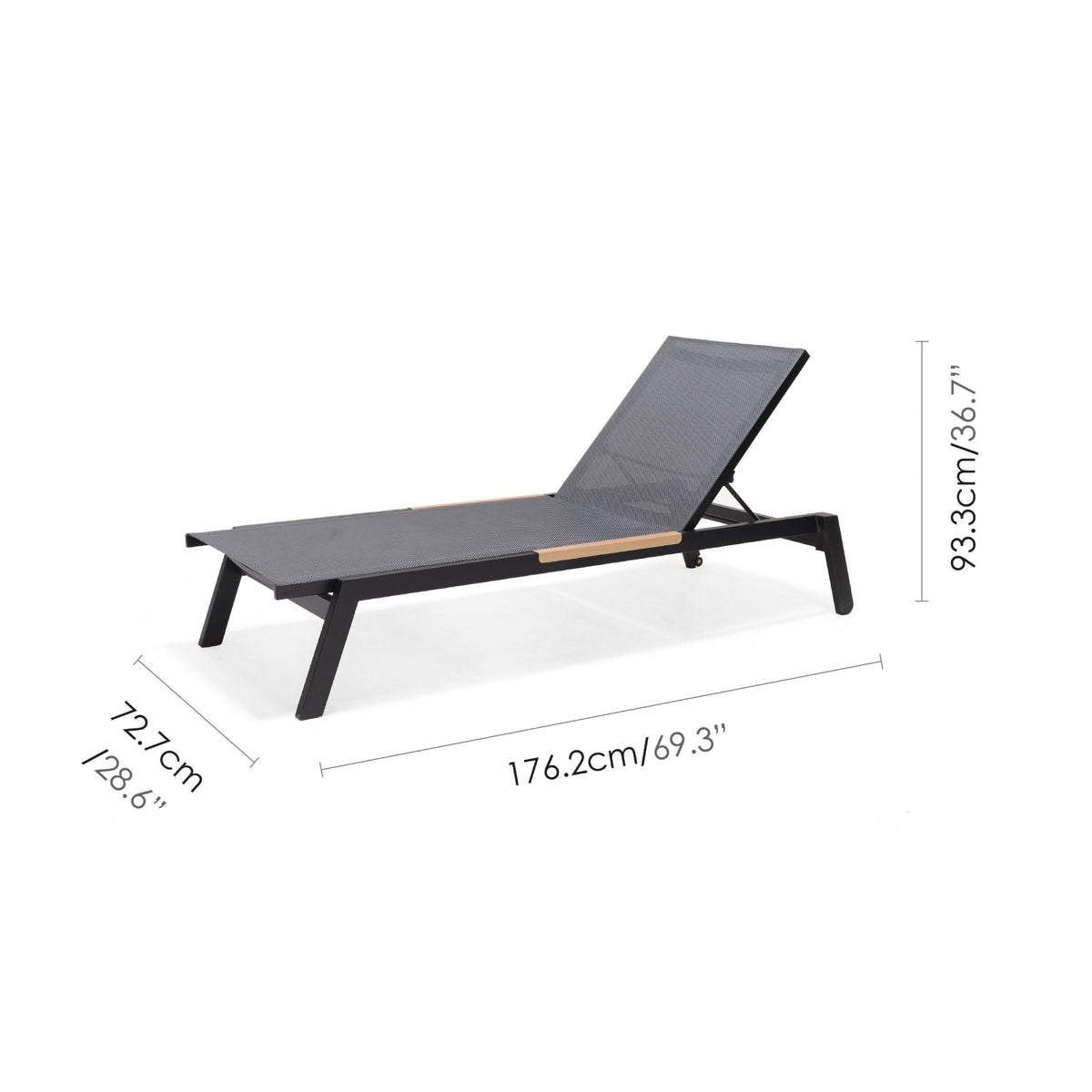 Panama Dark Sun Lounger - 1pc