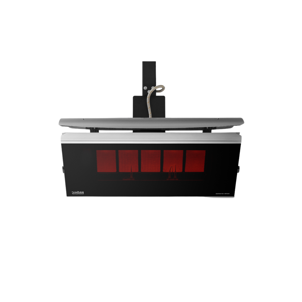 Bromic Platinum Gas 500 Series heater with heat deflector