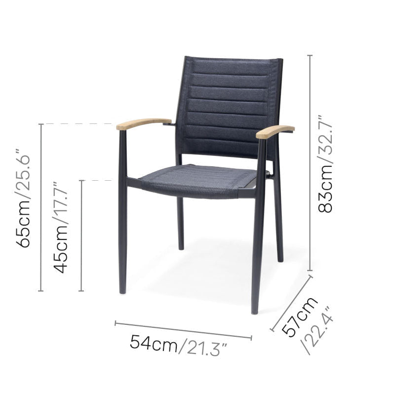 Portals Dark Lite 7 Piece Rectangular Dining Set
