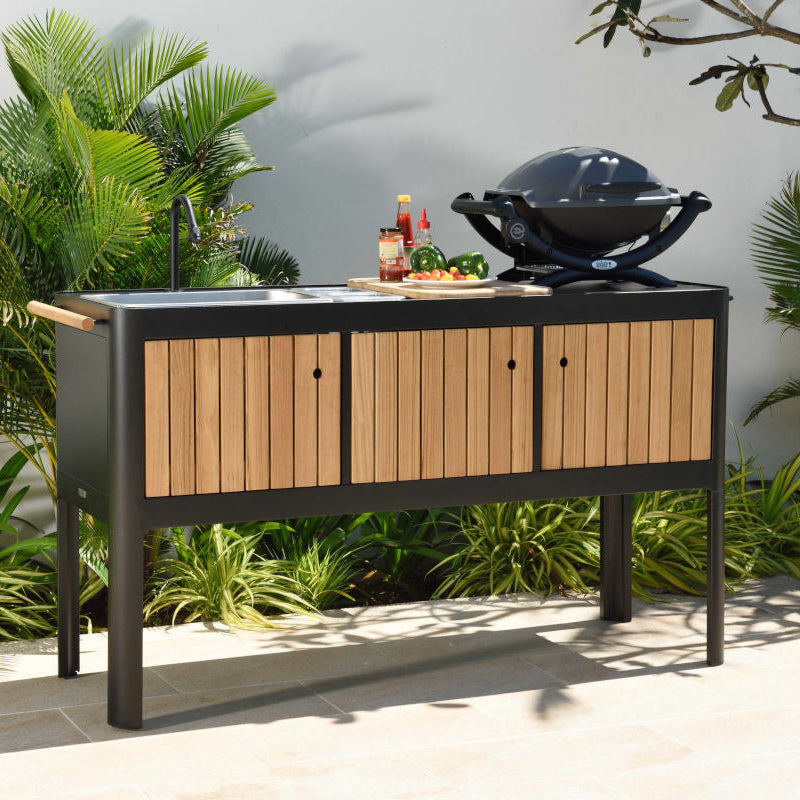 Portals Dark Outdoor Kitchen