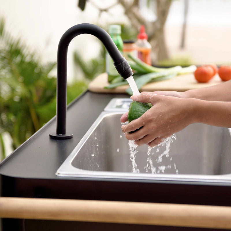 Portals Dark Outdoor Kitchen