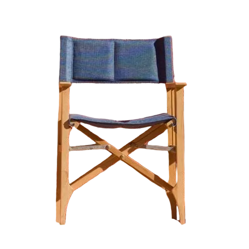 Zircon Teak Director Chair ‚Äì Blue Horizon - 1 Piece