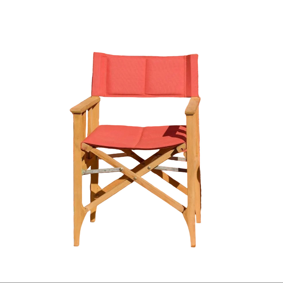 Zircon Teak Director Chair ‚Äì Red - 1 Piece
