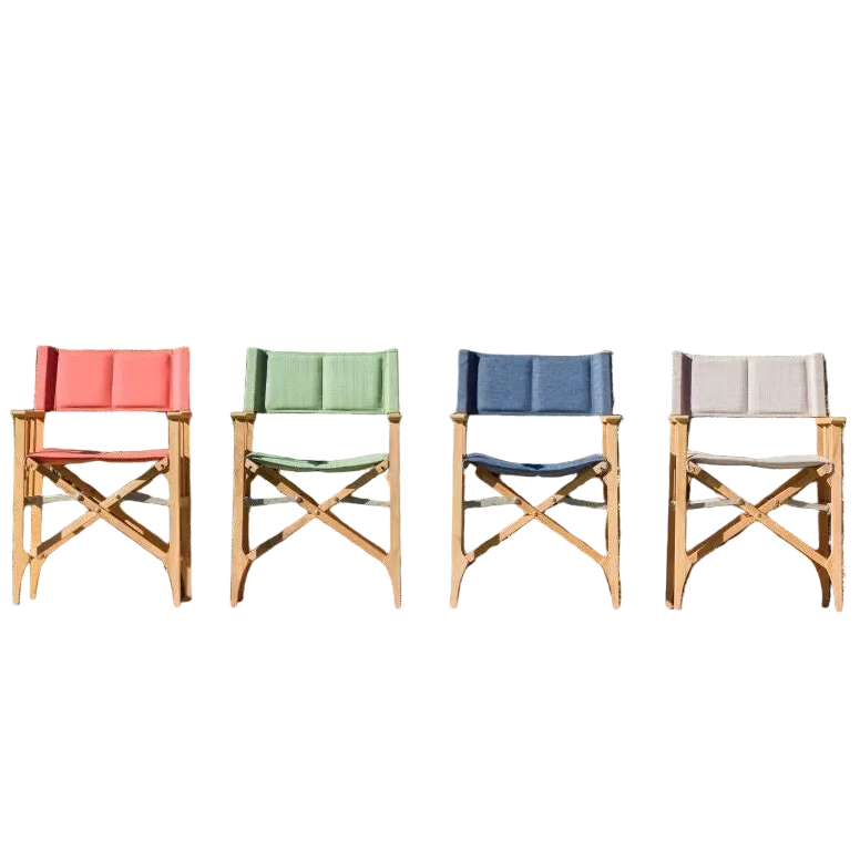 Zircon Teak Director Chair ‚Äì Blue Horizon - 1 Piece