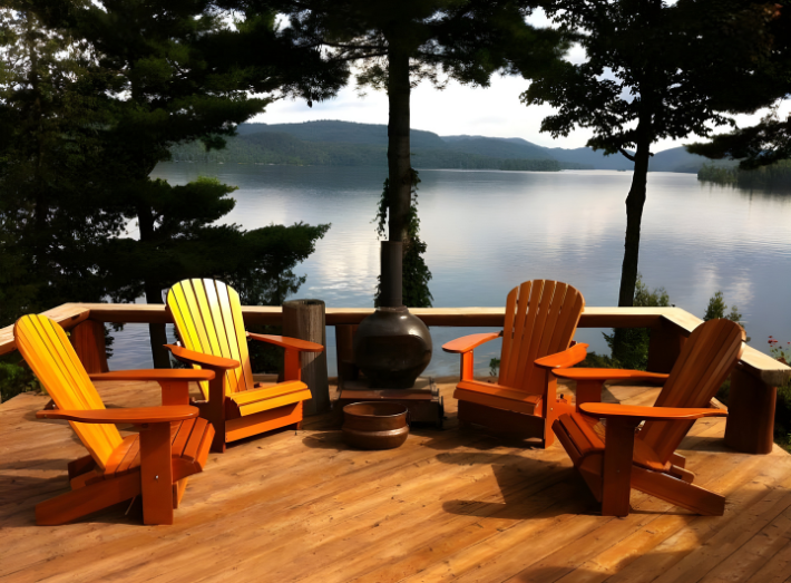 the Luxury Wooden Royal Adirondack Chair, I The Lavish Sunset