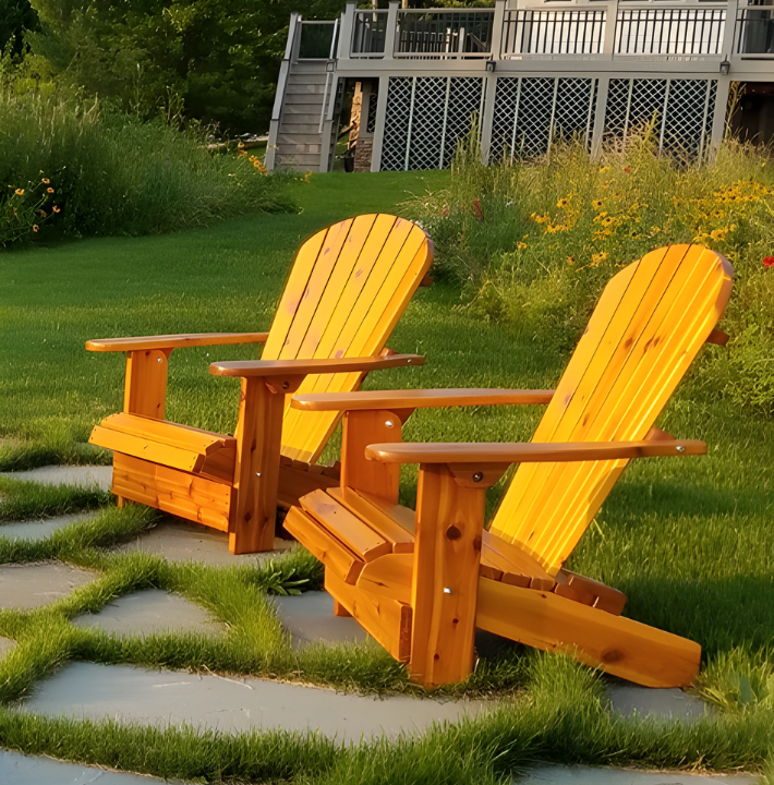 the Luxury Wooden Royal Adirondack Chair, I The Lavish Sunset