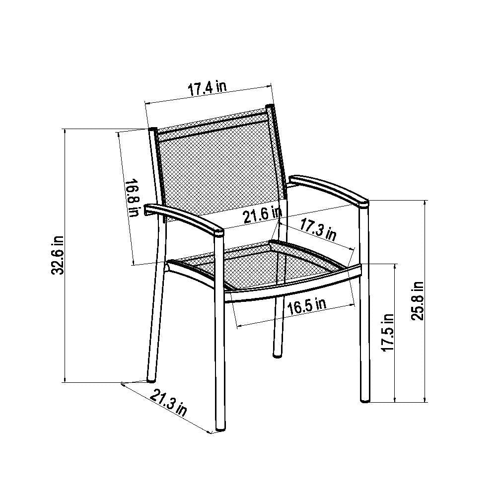 Orlando Rectangular Table and Vera Armchair Dining Set