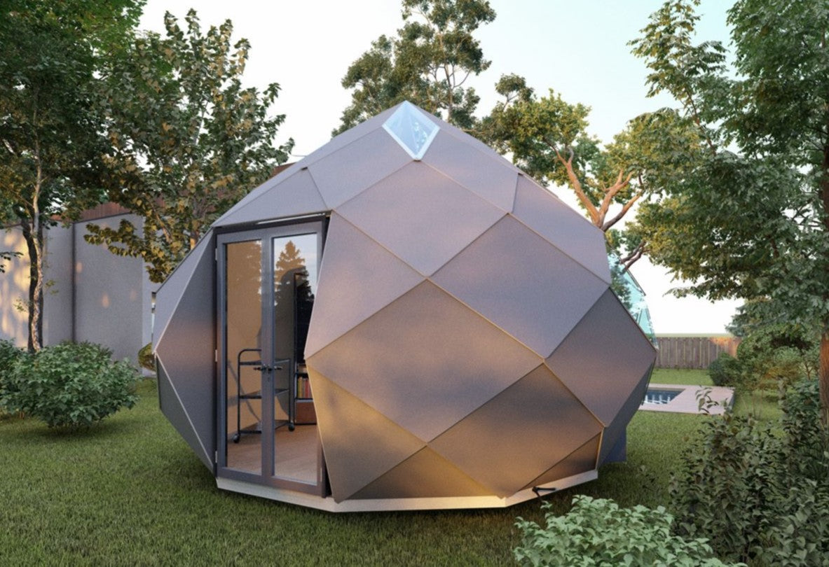 The Lavish Sunset Zomes Pod – 120 sq ft Eco-Friendly Outdoor Office Pod