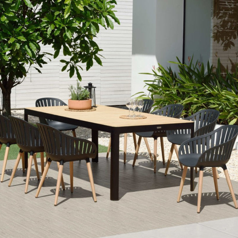 Portals Dark 9 Piece Carver Rectangular Dining Set