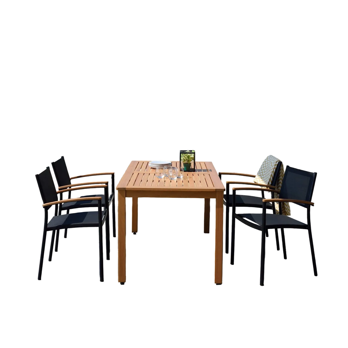 Orlando Rectangular Table and Vera Armchair Dining Set