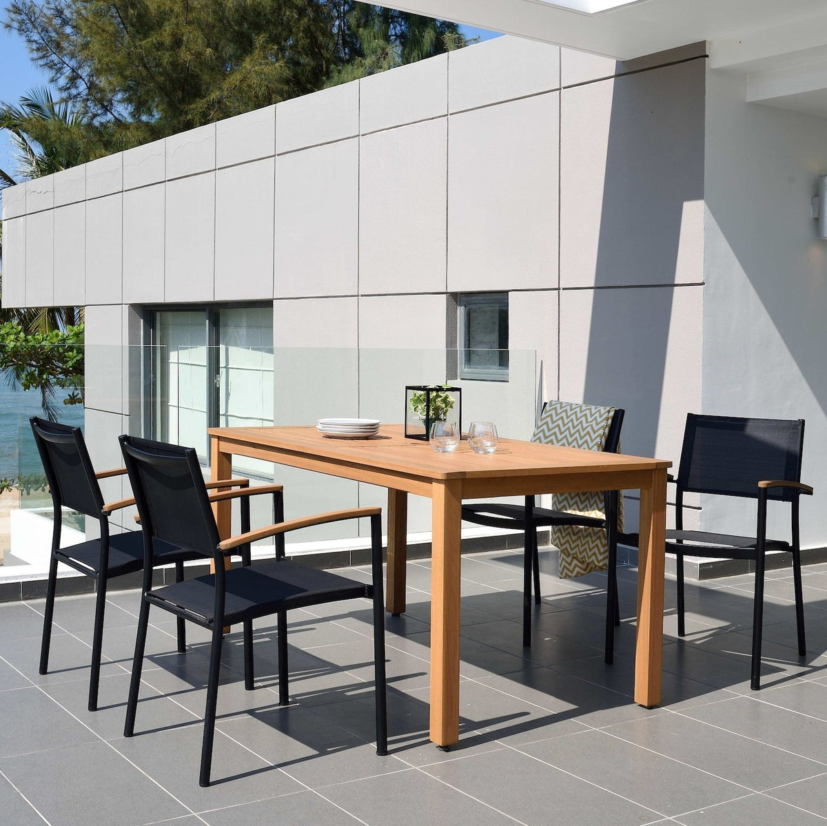 Orlando Rectangular Table and Vera Armchair Dining Set
