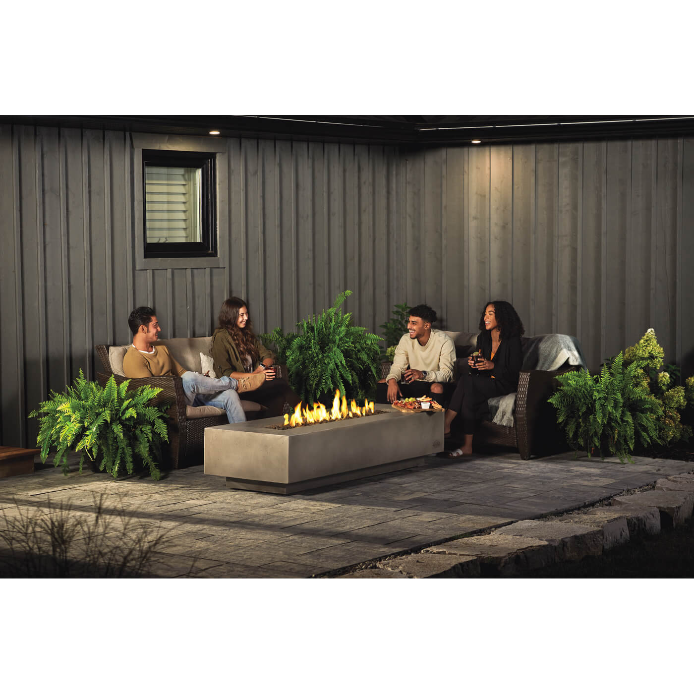 The Nexus 72" Luxury Outdoor Fire Table | The Lavish Sunset