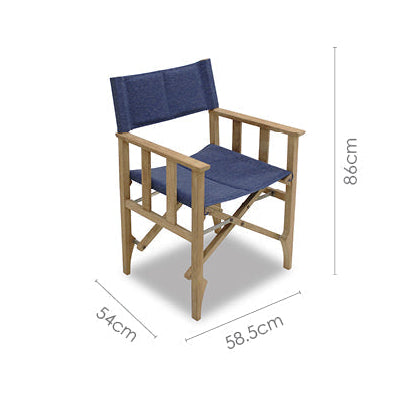 Zircon Teak Director Chair ‚Äì Blue Horizon - 1 Piece