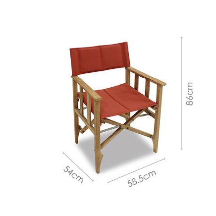 Zircon Teak Director Chair ‚Äì Red - 1 Piece