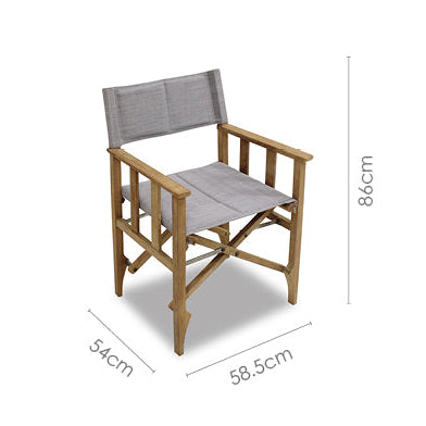 Zircon Teak Director Chair ‚Äì Vintage Khaki - 1 Piece