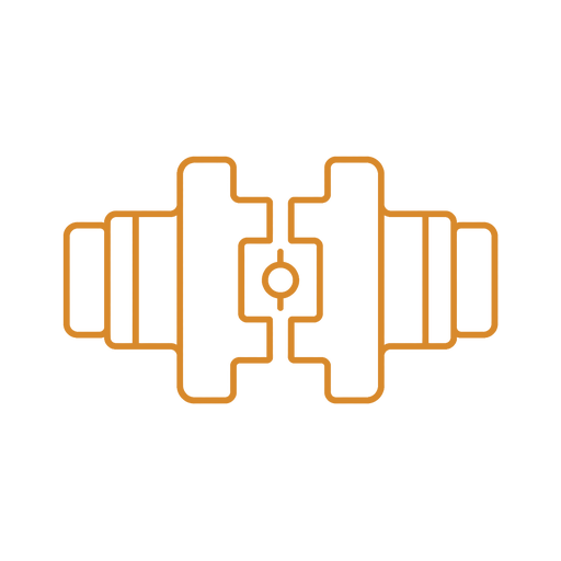 Two precisely matching accessory components connected together