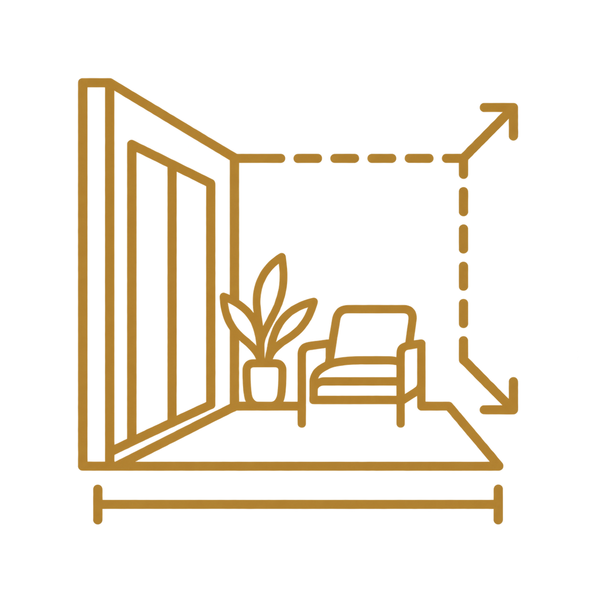 Design Freedom gold architectural layout icon