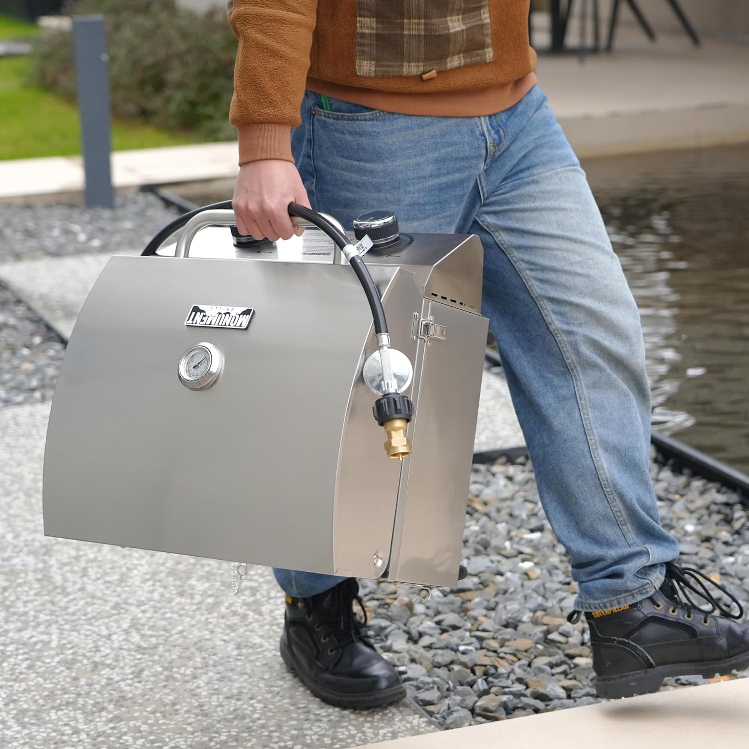 Compact Stainless Tabletop Propane Gas Grill | The Lavish Sunset