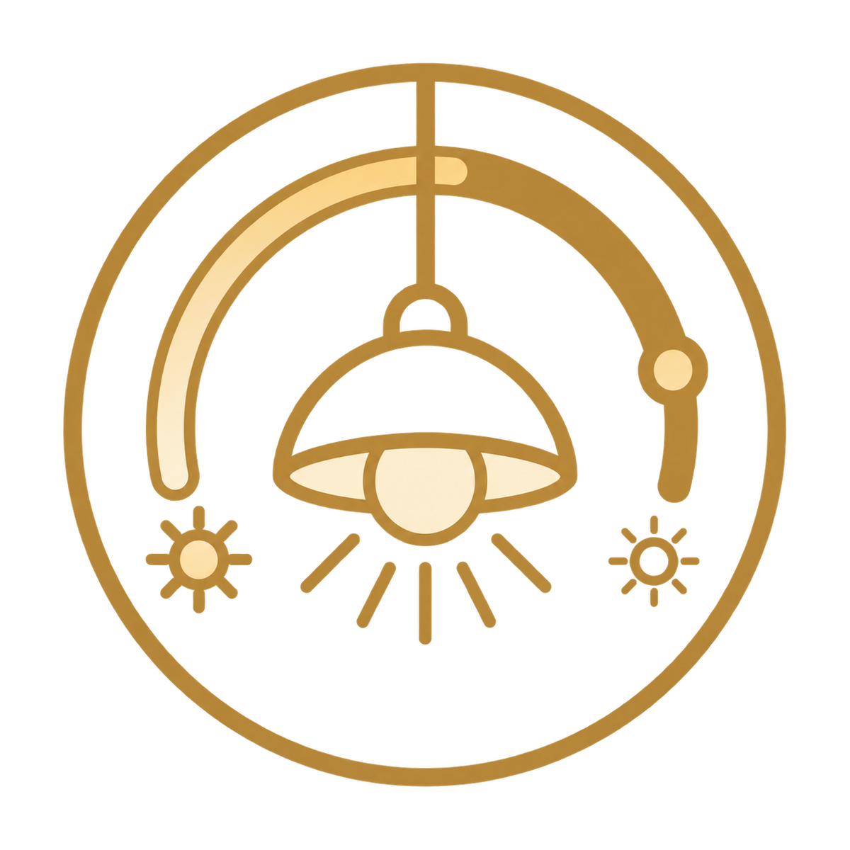 Warm Dimmable Light antique gold icon