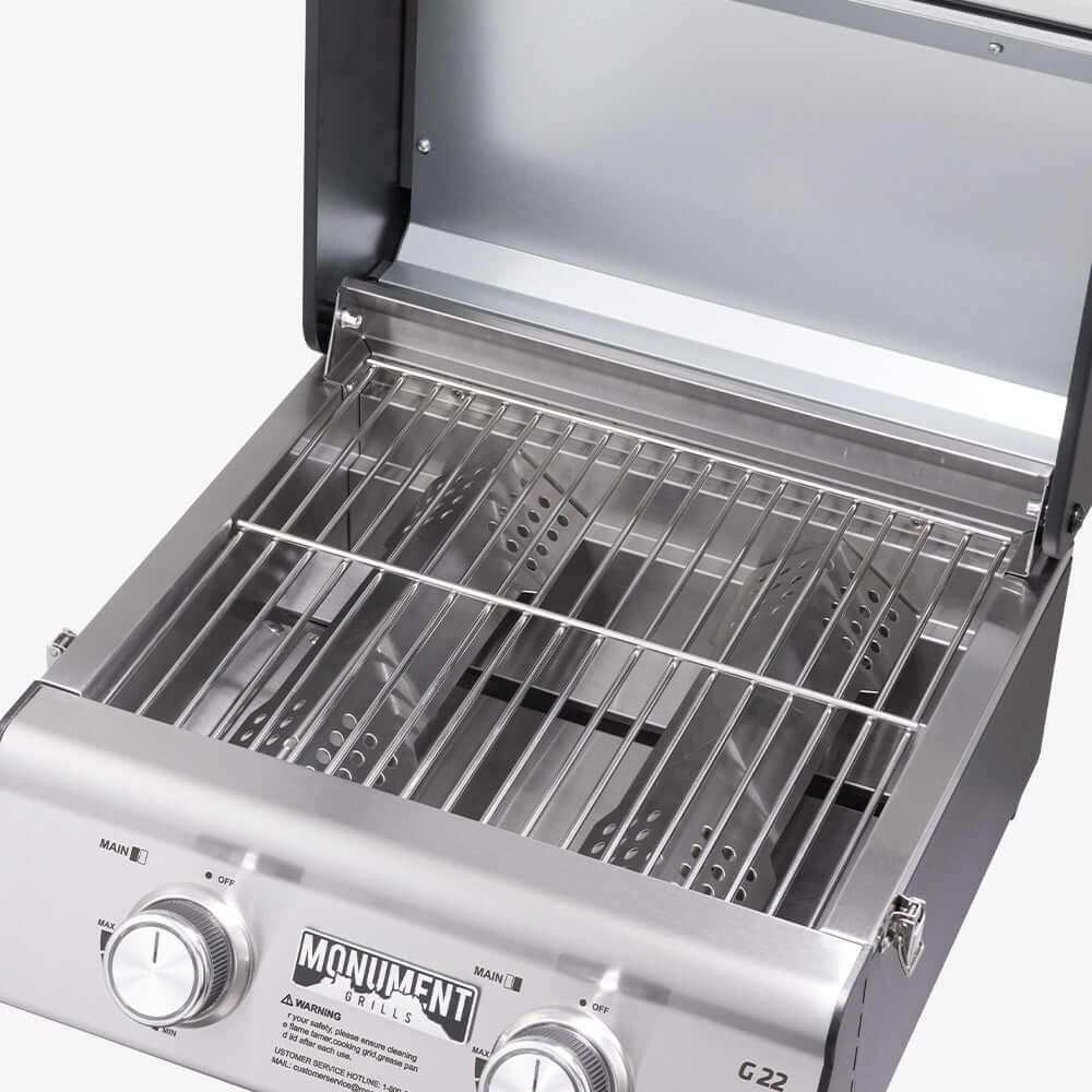 Horizon G22 Stainless Tabletop Propane Grill | The Lavish Sunset