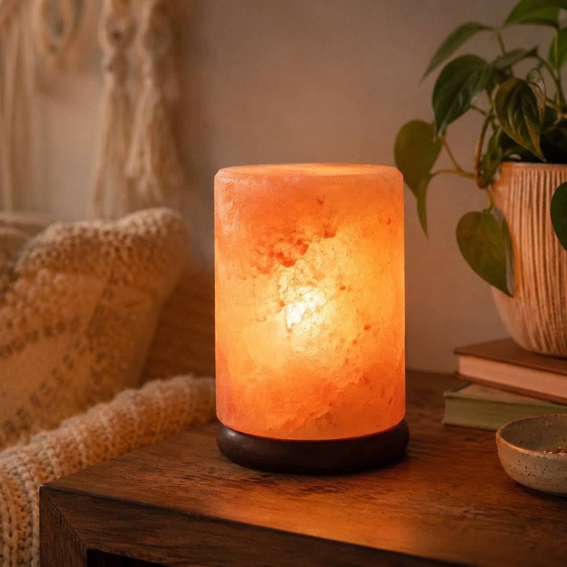 Himalayan Salt Lamp  Cylinder Shape