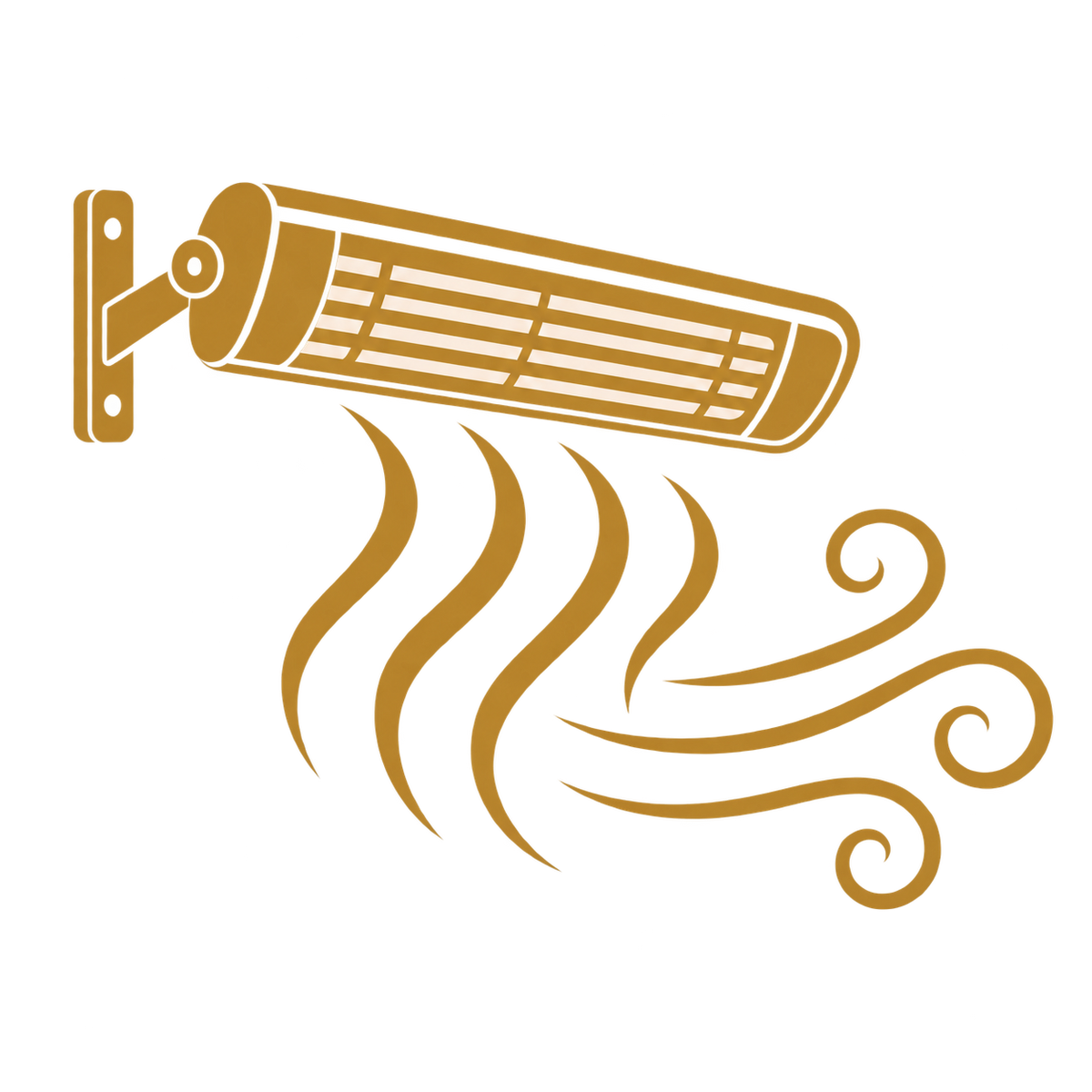 Antique gold wind resistant warmth benefit icon